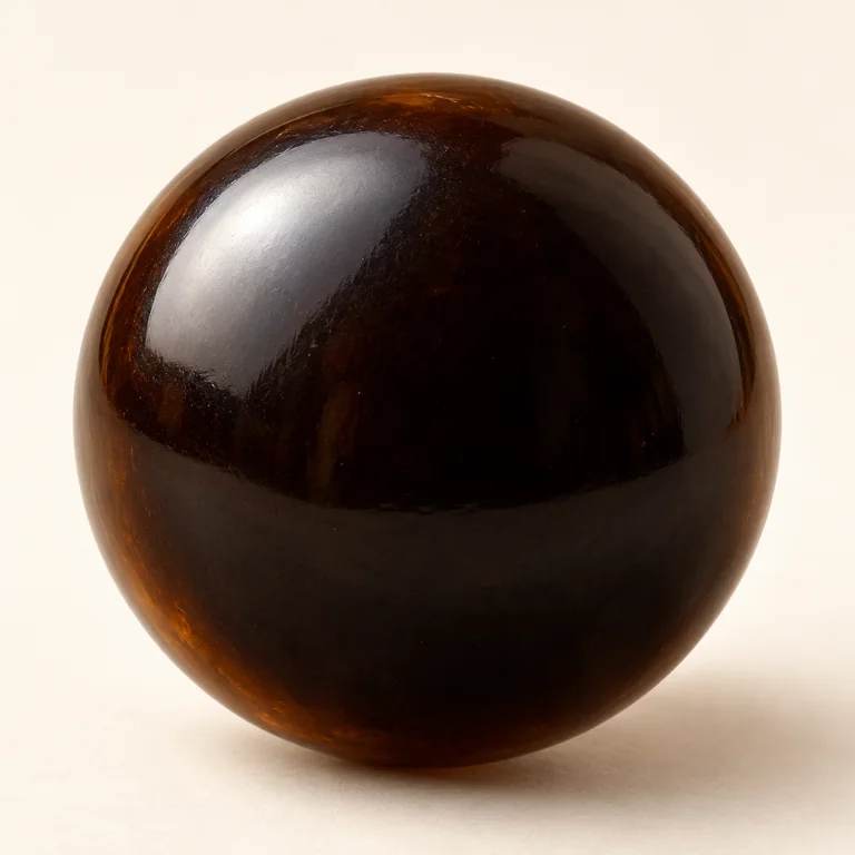 Illustrative Black Amber (Solid Dark) Burmese amber bead