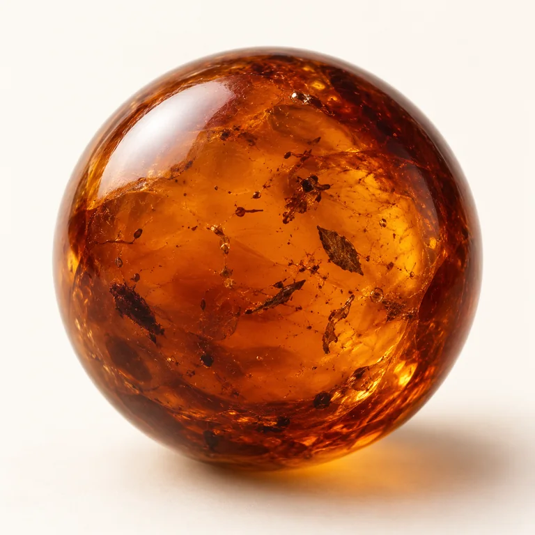 Illustrative Dark Cognac Burmese amber bead