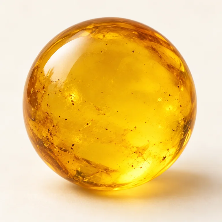 Illustrative Gold Yellow (Clean) Burmese amber bead