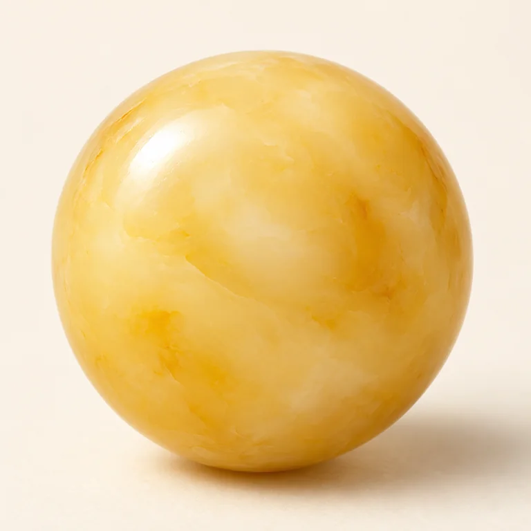 Illustrative Mila Amber (Bee Wax-like, Partial) Burmese amber bead